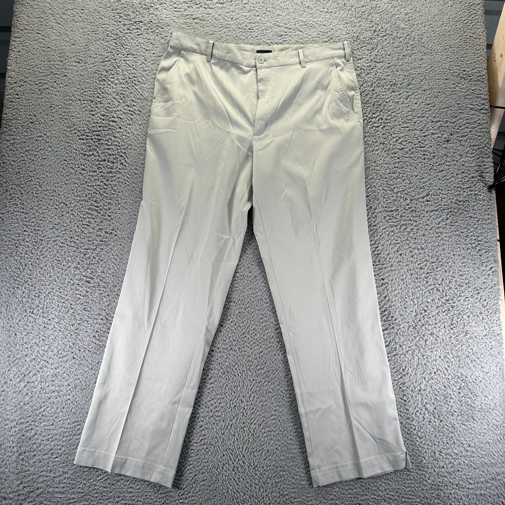 Vintage Nike Pant Mens 36x32 Gray Polyester Golf Straight Performance‎ Stretch